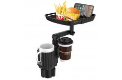 China Double Car Cup Holder With Tray 360 Degree Rotation Easy Install supplier