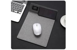 China Custom Logo Pu Leather Multifunctional Rgb Mouse Pad Fast Wireless Charging supplier