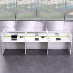 Cubicle Office Workstation Desks Call Center 2400mm 4 Person Workstation Table