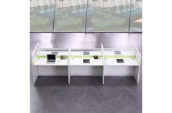 China Cubicle Office Workstation Desks Call Center 2400mm 4 Person Workstation Table supplier