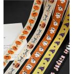 Festival Essential 1.6cm Printed Ribbon Flower Bouquet Strap for DIY Floral Packaging Material for sale