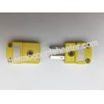 Yellow Thermoplastic Thermocouple Connectors Type K Male And Female For Industria for sale