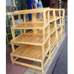 Custom Bread Wooden Retail Display Shelves / Wooden Bakery Display Racks for sale