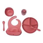Modern Silicone Baby Feeding Set Bib And Plate Customized CPSIA CSPA Standard for sale