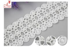 China Fancy Water Soluble Lace Trim 9CM With Polyester / Lace Ribbon Trim supplier