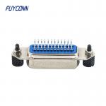 Centronics Male 24pin IEEE488 Connector Vertical PCB 2.16mm With Black Screws