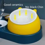 Cat Bowl Ceramic Bowl Protects Cervical Vertebrae Automatic Drinking Oblique Mouth Cat Bowl Against Overturning for sale