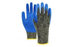 China Crinkle Latex Coated Work Gloves Fire Resistant Knit Safety Work Gloves supplier