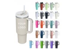 China OEM ODM Stainless Steel 40 Oz Travel Mug With Handle And Straw supplier