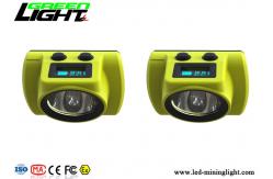 China 18000lux LED Miners Cap Lamp 6800mA ABS Material Warning Function USB Charging supplier