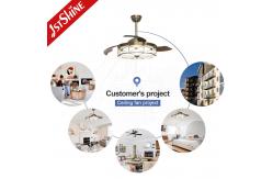 China 3 Blade PC Blades Remote Control Retractable Ceiling Fan with Foldable LED Light supplier