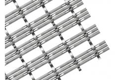 China Custom Facade Flexible Weave Metal Screen With Stainless Steel Flat / Round Wire supplier