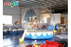 China PVC Giant 3m Inflatable Christmas Snow Globe With Background Printing supplier
