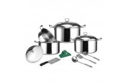 China Fancy design 12pcs stainless steel cookware set with metal lid supplier