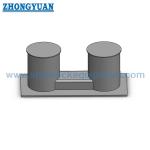 GB/T 554 Type C Steel Double Bitt Bollard with Narrow Base Ship Towing Equipment for sale