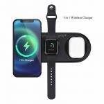 Portable 3 In 1 Qi 15W Wireless Charging Pad For Apple Watch Series for sale
