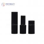 Cosmetic Black Empty Lipstick Container Magnetic Cylinder 5g for sale