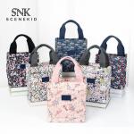 Foldable Minimumism Thermal Insulated Canvas Lunch Bag for sale