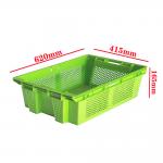 Meat Plastic Grocery Crates Basket Agriculture Stackable Nestable Moving Box for sale