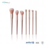 Aluminum Ferrule 7PCS Wooden Cosmetics Makeup Brush Kits for sale