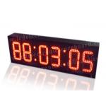 Super Brightness Red Digital Clock , Digital Time Clock For Train Station for sale