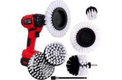 China Hexagonal Drill Cleaning Brush Set 6 Pcs For Carpets Fibers Glass supplier