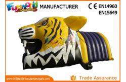 China Giant Inflatable Tiger Mascot Inflatable Football Helmet Tunnel For Events supplier