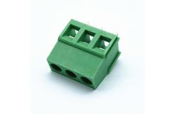 China 3 Poles 5.0mm Pitch Brass Cage PCB Screw Terminal Block 300V 10A supplier