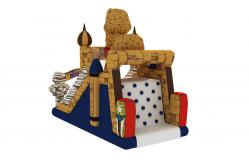 China Castle Theme 0.55mm PVC Commercial Inflatable Water Slides supplier