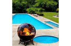 China Outdoor Fire Pit Sphere Steel Fire Pit 6mm Thickness Customized supplier