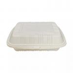 Hotel Biodegradable 600ml Corn Starch Tableware Disposable Clamshell Containers