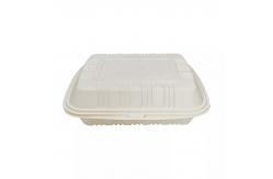 China Hotel Biodegradable 600ml Corn Starch Tableware Disposable Clamshell Containers supplier