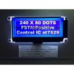 FSTN Positive 240x80 Dots Matrix Lcd Module Amber LED Backlight for sale
