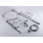 Dual Handle Bath Shower Mixer Set , Chrome Wall Mounted Shower Faucet Kits