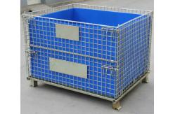 China Customize Non-Standard Collapsible Wire Container With PP Liner For Warehouse supplier