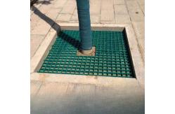China Sidewalks Fiberglass Grating Tree Cover Rectangular And Square Shape Density Tree Grate supplier