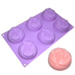 Anti Tear Handmade Silicone Soap Mold 6 Cavities Flowers Shape For Cake Decoration for sale