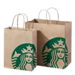 Eco Friendly Kraft Paper Bags For Bakery Goods / Takeaway / Fast Food for sale
