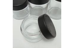 China Child Resistant Caps CBD Hemp Packaging Clear Glass Jar supplier