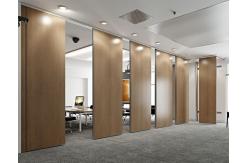China Operable Folding Partition Walls / Soundproof Modern Wood Room Dividers supplier
