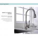 IPX5 Deck Mounted Sink Mixer Tap Single Hole Touchless Kitchen Faucet for sale