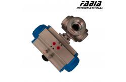 China Pneumatic Three-Way Ball Valve With Wedge Sealing supplier