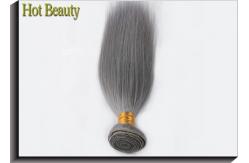 China Silver Grey 100% Virgin Human Hair Extensions Double Machine Weft No Tangling supplier