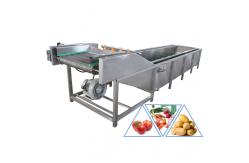 China Automatic Carrot Chilli 1200kg/H Vegetable Bubble Washing Machine supplier