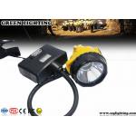 Semi Corded Led Miners Lamp With Rear Warning Light , 6.8Ah 3.7V Miner Headlight for sale