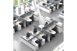 China 2 4 6 Person Modern Cubicle Workstation Metal Frame With Wardrobe supplier