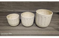 China Φ170*H210 Fiberclay Planter Modern Addition To Indoor And Outdoor Space supplier