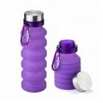 Private Label 19.5oz Collapsible Silicone Water Bottle for sale