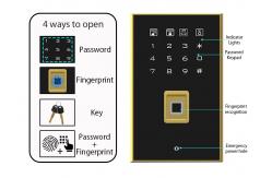 China Solid Steel Commercial Safe Box Semiconductor Fingerprint Biometric Zinc Alloy Handle supplier
