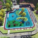Acid Resistance EPDM system Rubber Flooring Football Field Anti Slip for sale